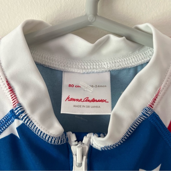 Kids Hanna Andersson American Flag Rash Guard - Picture 2 of 3
